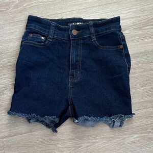Fashion Nova Midnight Blue Frayed Hem Shorts